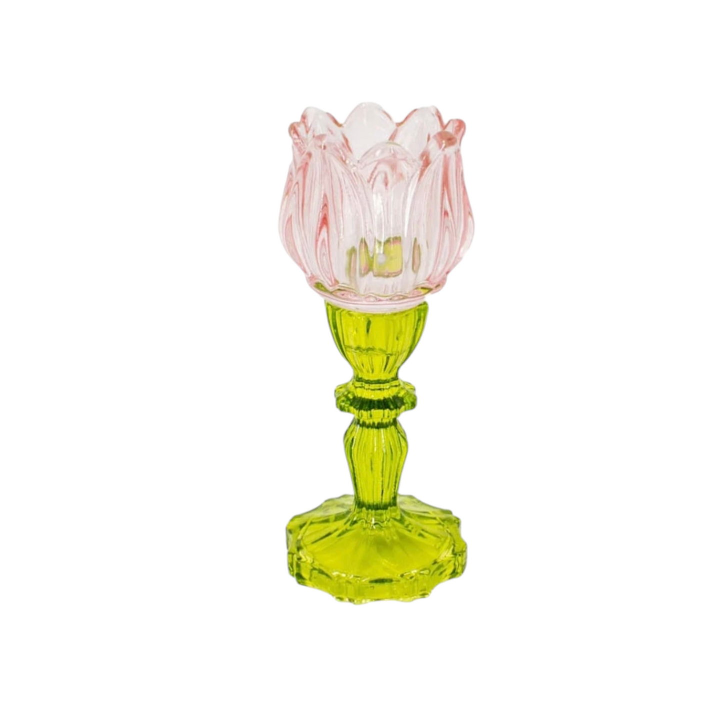 Waxinelicht houder tulp klein roze