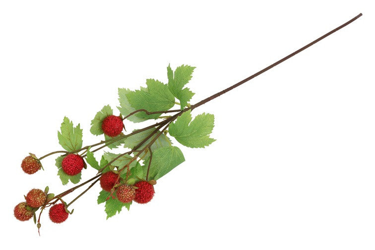 Kunstbes Rubus idaeus rood-L15B15H71CM