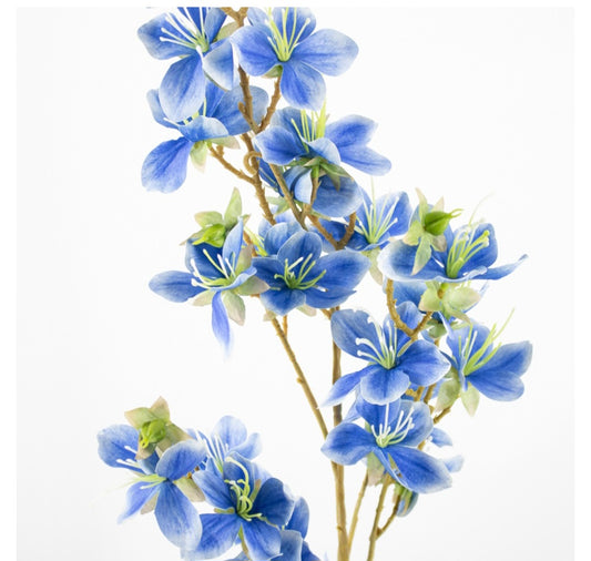 Kunstbloem bloesem blauw